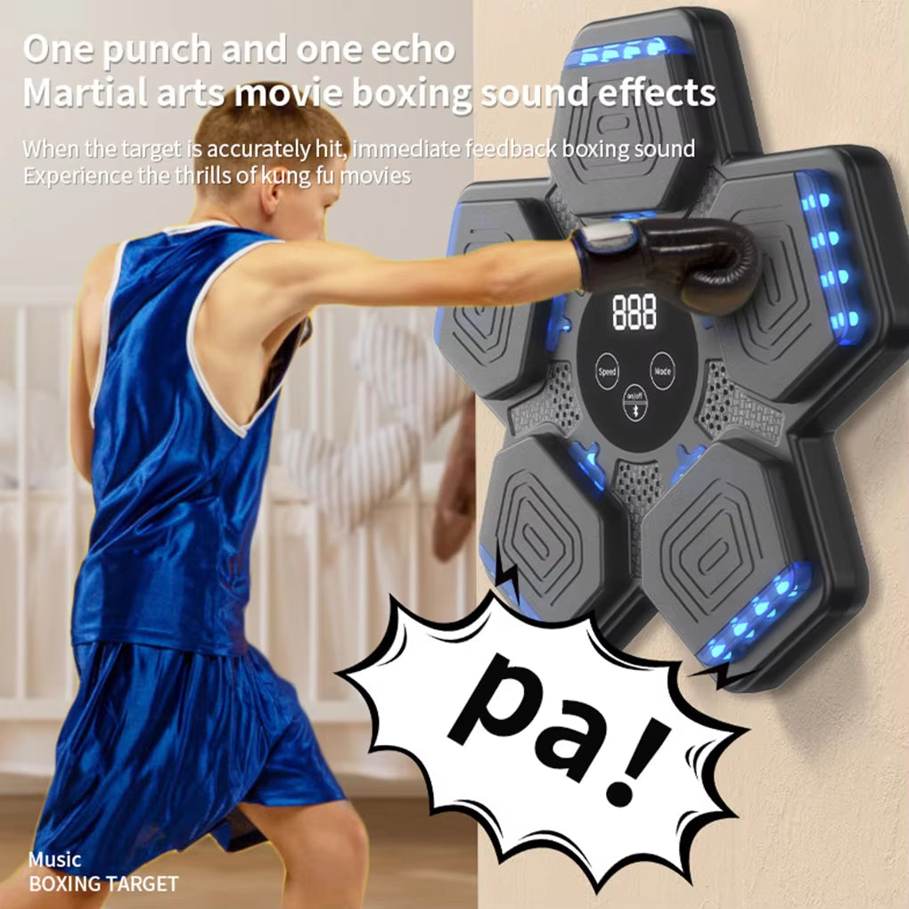 Music Boxing Machine Smart Bluetooth-Compatible Boxing Pads Workout Wall Target Punching Training Equipment for Home Exercise