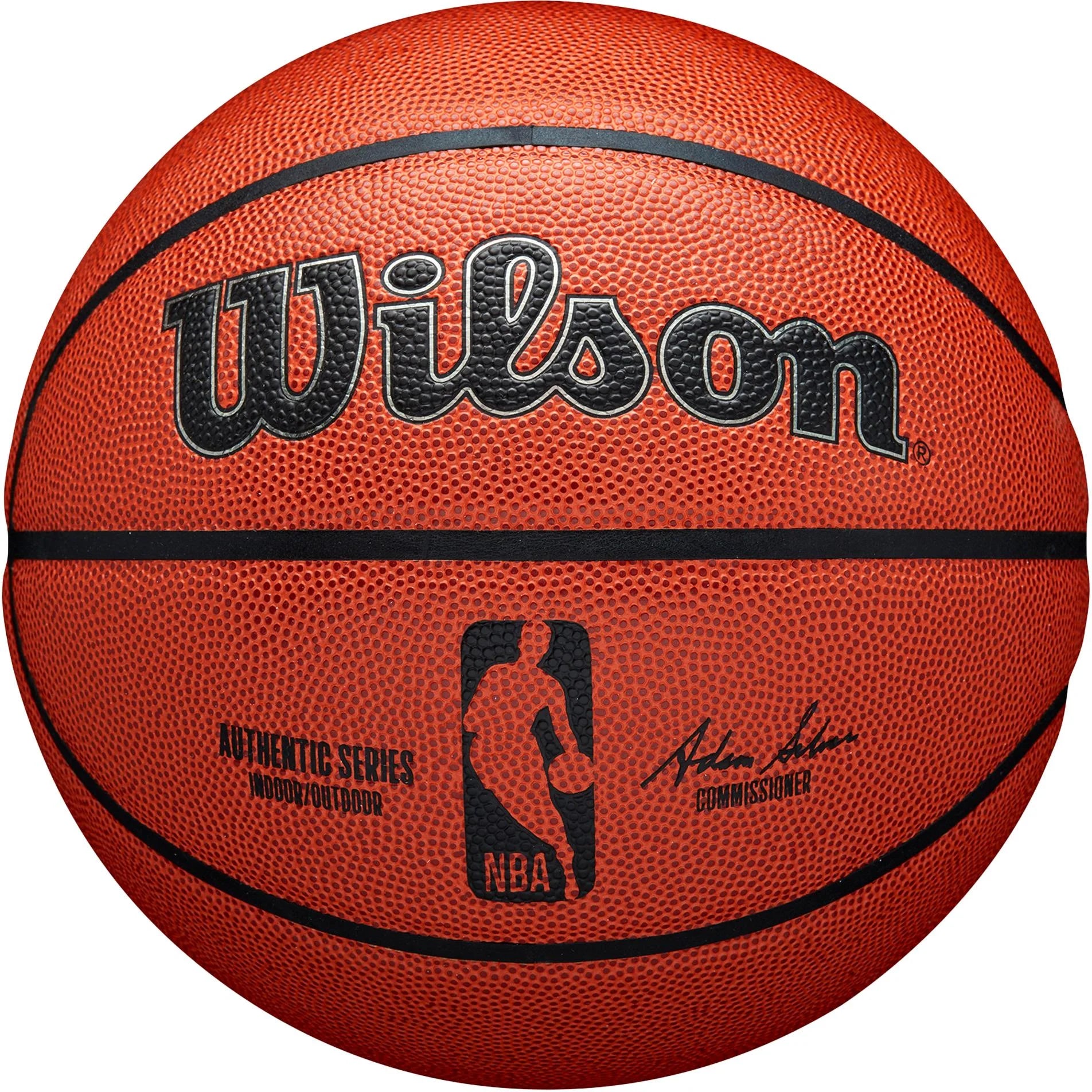 NBA Authentic Indoor/Outdoor Basketball, Brown, 29.5 In.