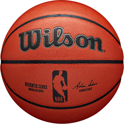 NBA Authentic Indoor/Outdoor Basketball, Brown, 29.5 In.